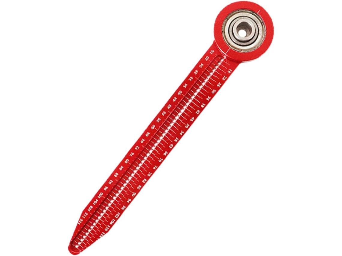 Compás Circular De Aluminio Rojo, Regla Con Orificios De Dibujo De Precisión.