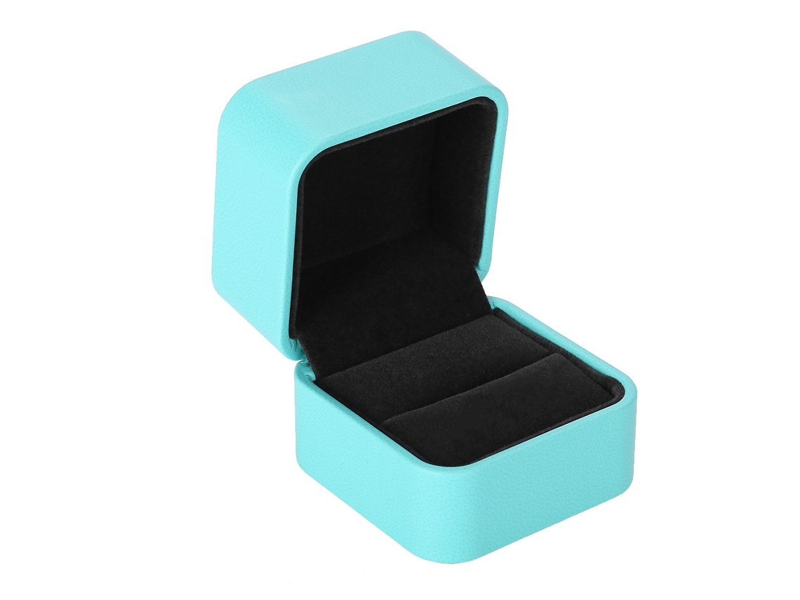Joyero de diseño de lujo, materiales de primera calidad, cuero sintético, estuche organizador para anillos, pulseras y collares.