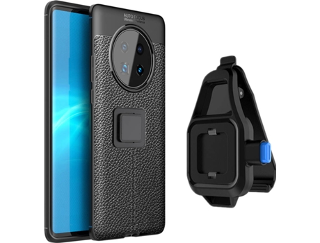 Funda Huawei Mate 40 Pro Rugged Leather con Soporte de Cintura Negro