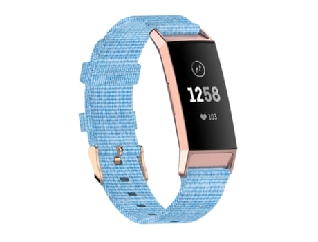 Correa de reloj inteligente para Fitbit Charge 4 / Charge 3 / Charge3 SE Correa de reloj de nailon trenzado con cabeza de plástico, Talla: tamaño l...