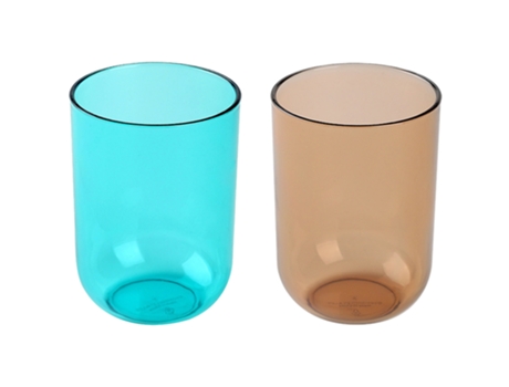 Taza de lavado de cepillo de dientes taza de cepillo de dientes de pareja de plástico transparente de moda -style3