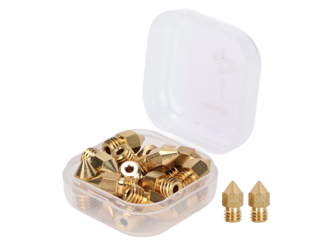 Kit de boquillas MK8 de 1,75 mm M6 para impresora 3D, 20 piezas con estuche de almacenamiento.
