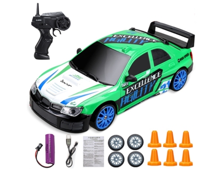 2.4G Alta Velocidad Drift Rc Coche 4WD Juguete Control Remoto AE87 Modelo GTR Vehículo Coche verde