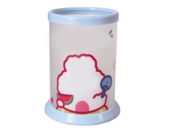 Portalápices de dibujos animados de PVC transparente, plegable y compacto, para escritorio, para niños, oficial