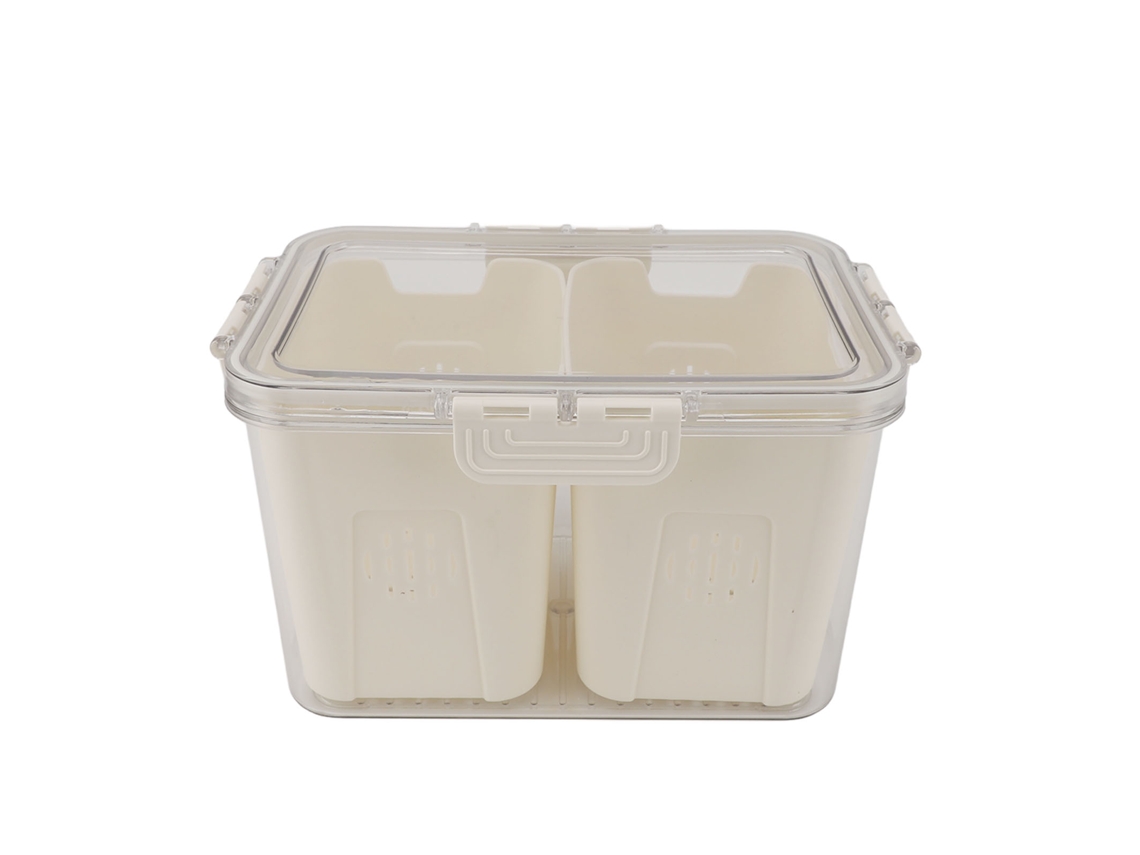 Contenedor De Pet Para Almacenar Alimentos En Refrigeradores, 2 Rejillas, Cierre Hermético, Fácil De Limpiar.