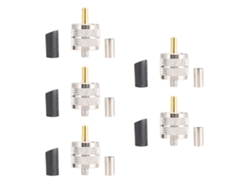 5 Piezas Conector Pl259 Macho Uhf Para Cable Coaxial Rg58, Adaptador Rf Crimpable