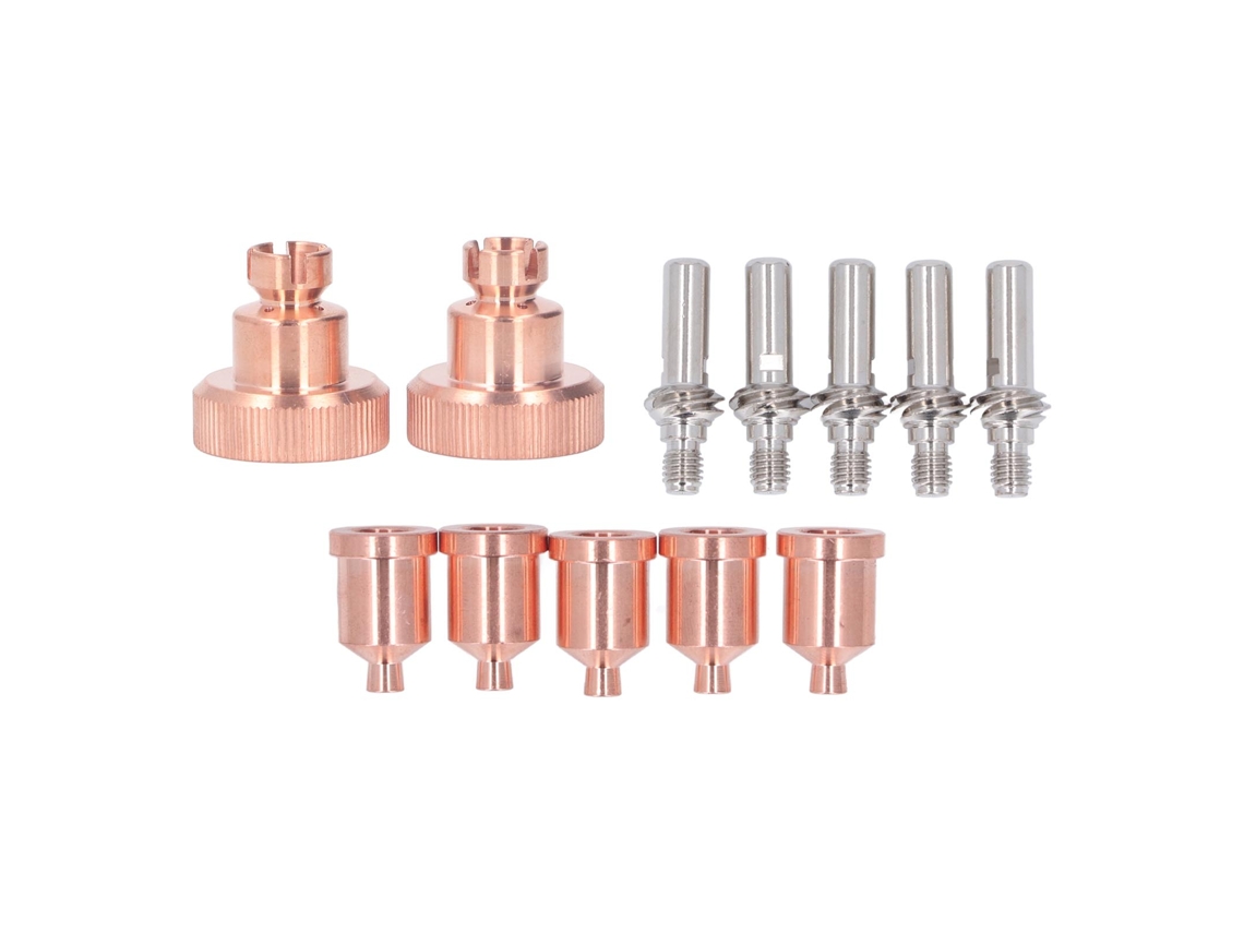 Juego De 12 Piezas De Boquillas De Electrodo Y Consumibles Para Antorcha De Plasma Lc105 De 80 A, Latón Y Cobre.