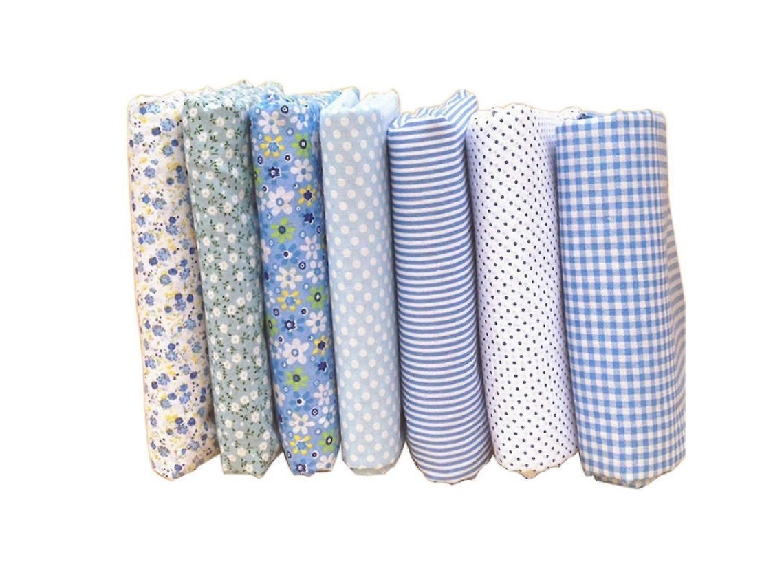 2026-7 Piezas De Tela De Algodón Para Costura Con Patrones Diferentes, Conjunto Para Patchwork Y Quilting Manual