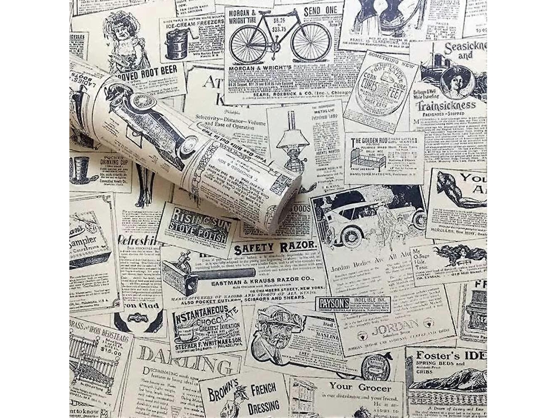 Rebe-papel Pintado Autoadhesivo Vintage, 45cm X 10m, Pvc Impermeable, Desmontable Para Muebles Y Paredes