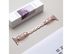 Correa de metal para Apple Watch de 42/41/40/38 mm con forma de corazón FWINL