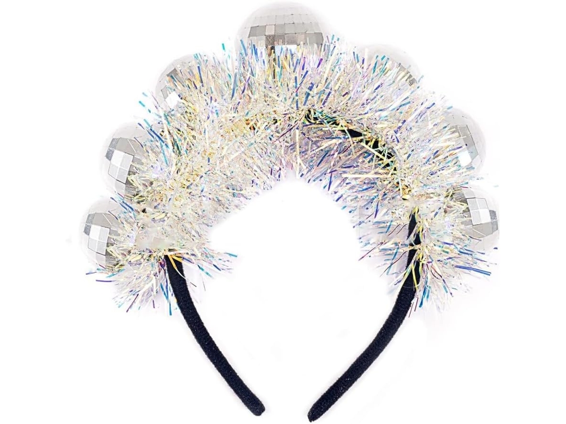 Diadema Vintage Con Efecto Espejo Para Una Fiesta De Cumpleaños De Los Años 70.