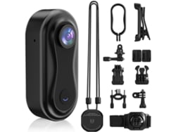 Cámara De Acción 1080p Con Un Amplio Campo De Visión De 120° Y Visión Nocturna Para Vlogging, Ciclismo Y Esquí. Cuerpo Compacto De Abs.