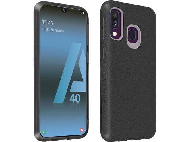 Carcasa Samsung Galaxy A40 AVIZAR Purpurina Negro