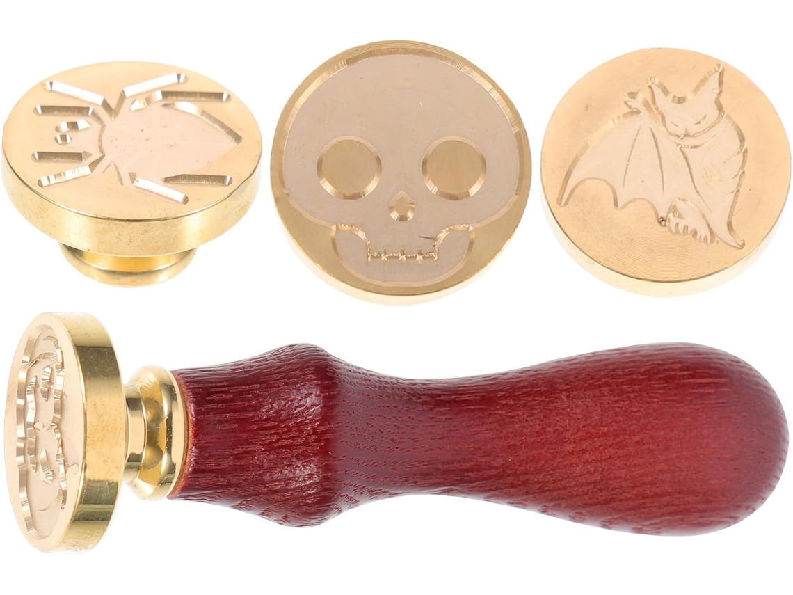 Besportble Kit De Sellos De Halloween Stobaza En Madera Y Metal Y Usar Para Pasatiempos Creativos Y Uso Dia...