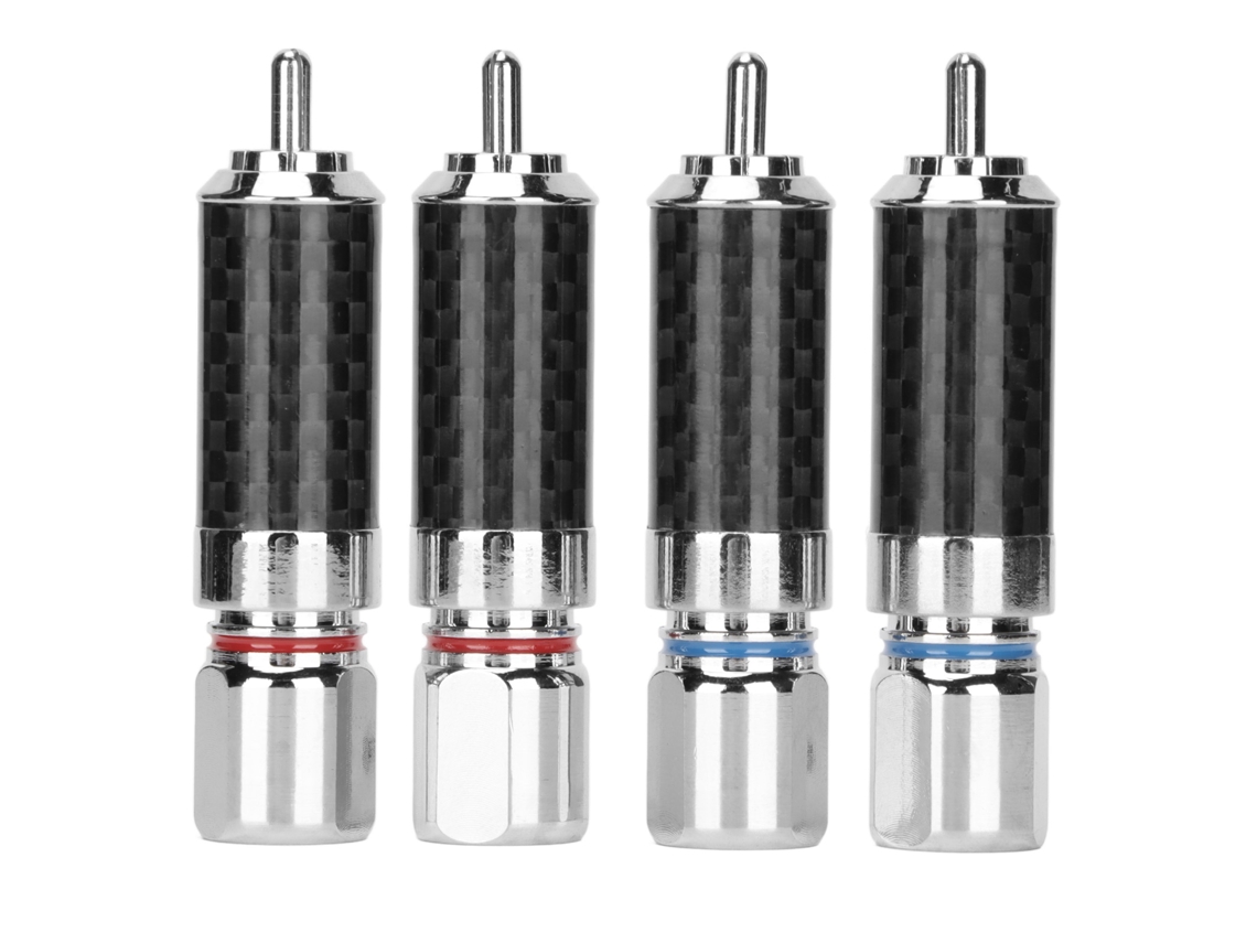 4 Conectores Rca De Latón Cromado Para Soldar, Compatibles Con Cables De Hasta 10 Mm De Diámetro, Para Equipos De Altavoces.