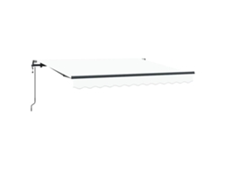 Toldo retráctil Vidaxl de poliéster blanco