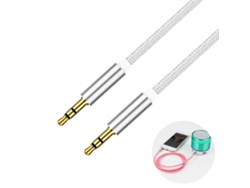 Cable De Audio Aux De 3,5 Mm Macho A Macho Con Conector Recubierto De Aluminio, 1 M, Para Auriculares De Coche, Mp3, Mp4 Y Altavoces.