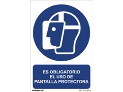Señal de Uso Obligatorio NORMALUZ "El Uso de Visera Protectora Es Obligatorio NORMALUZ" (Pvc 0,7Mm) 30X40Cm