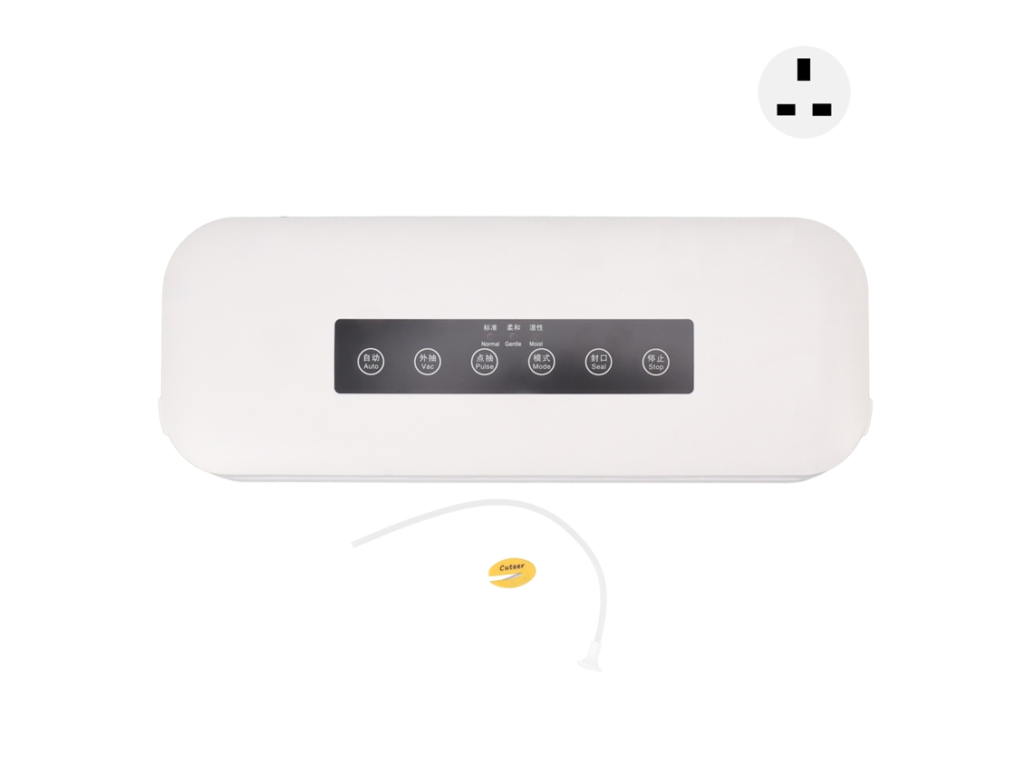 Máquina De Envasado Al Vacío Pequeña, Doble Uso, Para Alimentos Secos Y Húmedos, Abs, 220 V, Enchufe Británico, Cocina, Alimentos