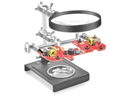 Banco De Reparación Universal De Placas De Circuitos Con Soporte Ajustable Y Lupa De 5 Aumentos Para Un Mantenimiento Preciso.
