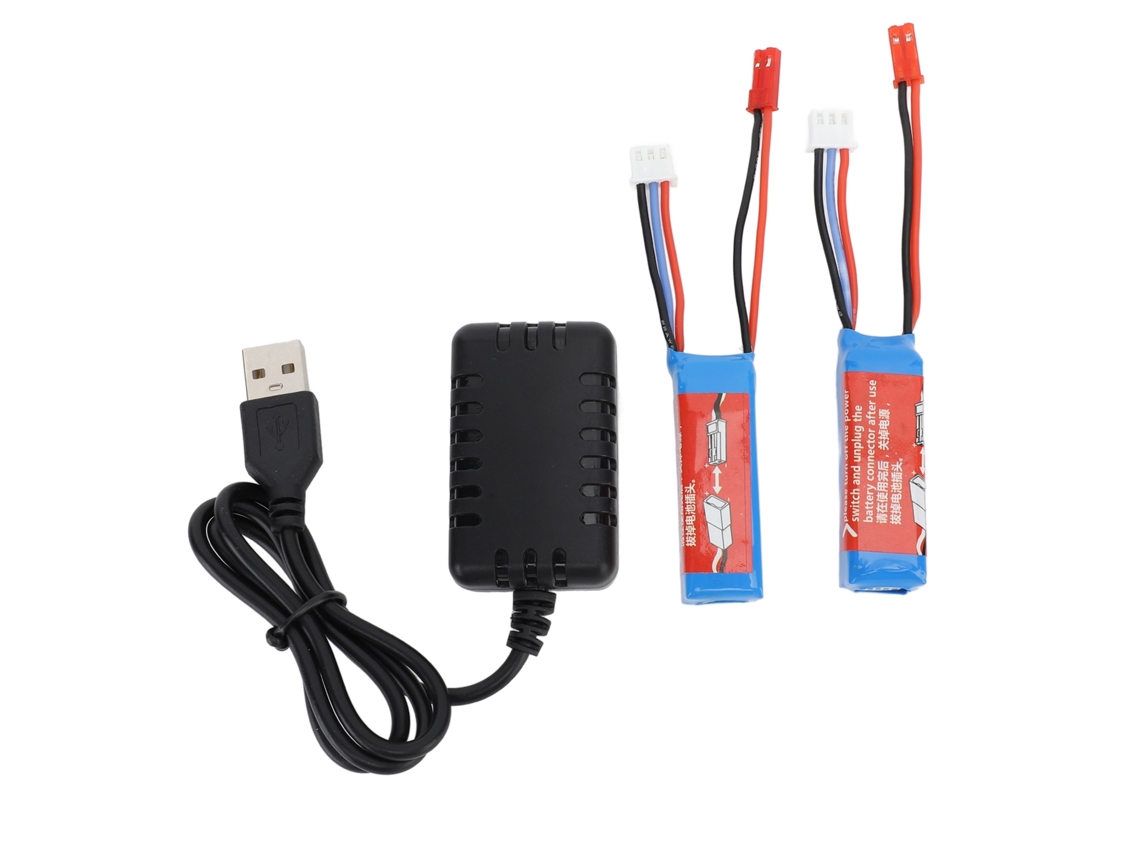 Cargador De Batería Para Coche Rc 7.4v 400mah Batería De Litio Con Cargador Para K969 K989 284161 284131 284010 Coches Rc 1/28