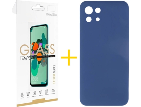Kit Funda + Protector de Pantalla Xiaomi Mi 11 Lite 5G SKYHE Liso 5 Azul