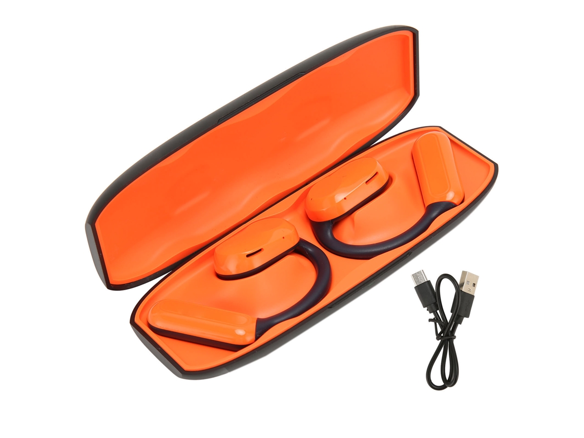 Auriculares Inalámbricos Bluetooth 5.3 De Oído Abierto Con Cancelación De Ruido - Naranja