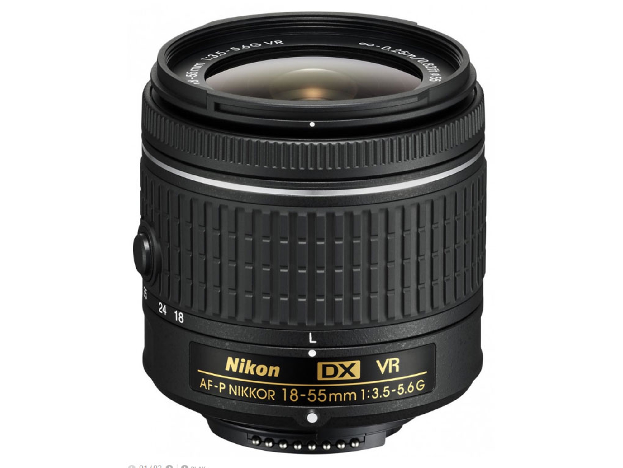 Objetivo NIKON AF-P DX Nikkor 18-55mm f/3.5-5.6G VR (Negro - Encaje: Micro 4/3 - Apertura: f/3.5 - f/38)