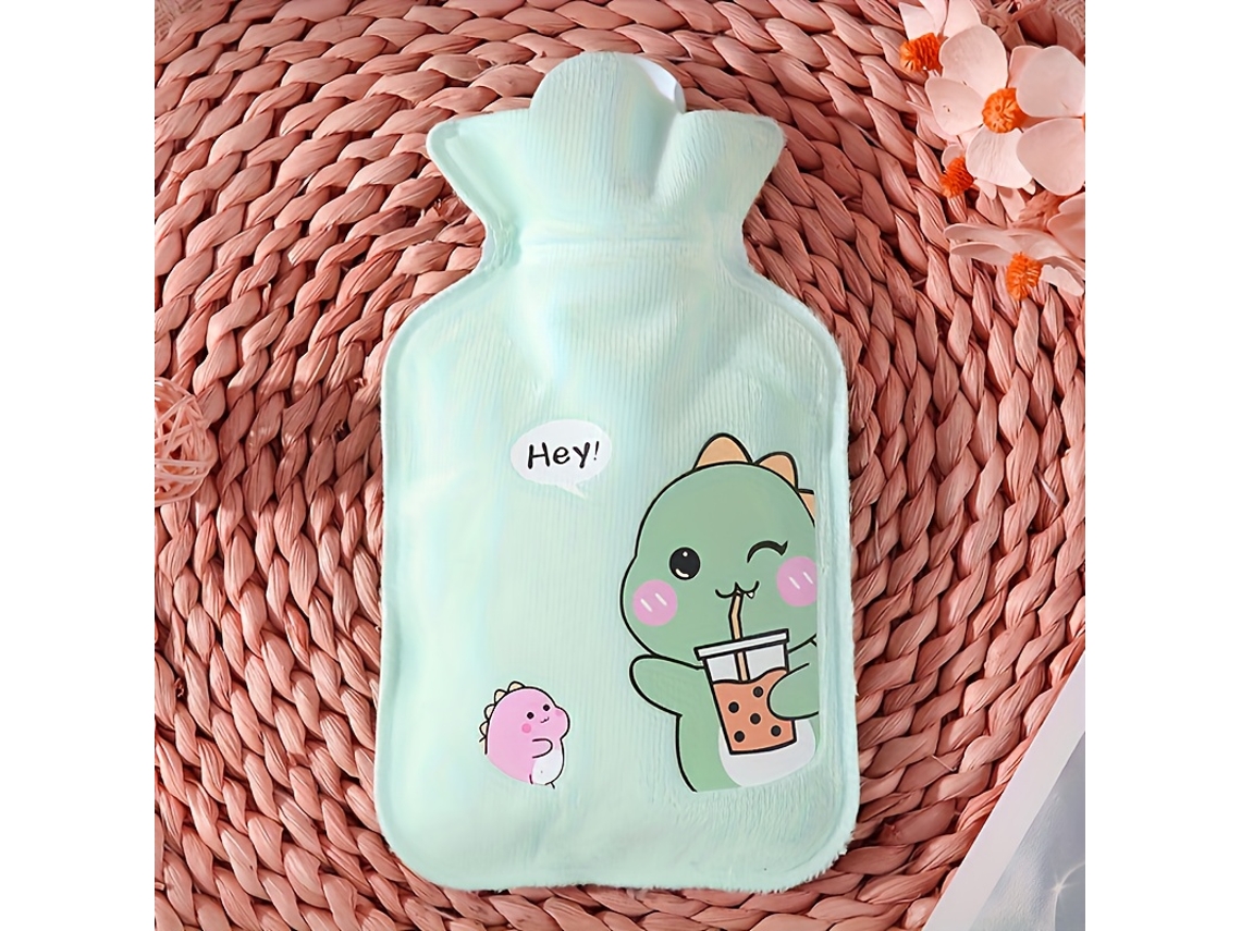 Bonita Bolsa De Agua Caliente De Peluche Con Estampado De Dibujos Animados (350 Ml) - Fabricada En Pvc, Calentador Manual Para El Vientre, N