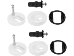 Juego de 2 tornillos de repuesto para asiento de inodoro, kit de tornillos para bisagras, fijaciones superiores para Slowmoose