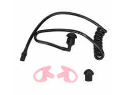 Tubo Acústico En Espiral De Repuesto Para Auriculares De Radio Bidireccional Con Punta Rosa.