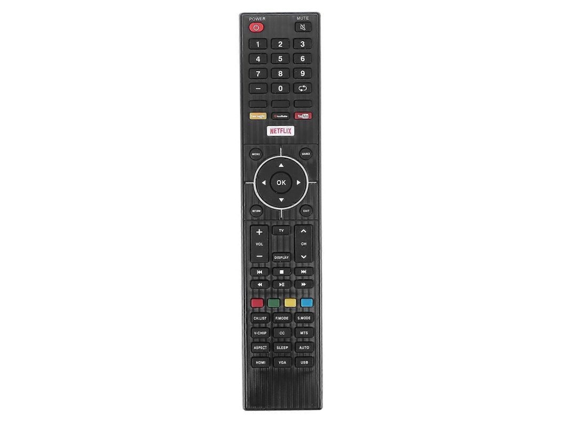 Mando A Distancia Para El Televisor Inteligente 4k Seiki Se48uxc4tca Ws-1868 Con Netflix, Color Negro.