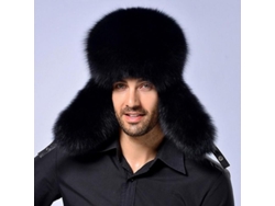 2026-gorro De Invierno Ushanka Con Aletas Para Orejas De Pelo Falso Termico Cossack Trapper Unisex Negro