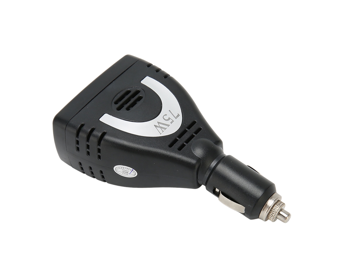 Inversor De Corriente Para Coche De 75 W, De 12 V A 220 V, Con Puerto Usb Y Protección Contra Baja Tensión.