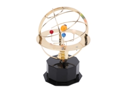 Gran Modelo De Planetario Dorado Con Sistema Solar, Decorativo Y Educativo, Fabricado En Hierro Y Plástico, Portátil.