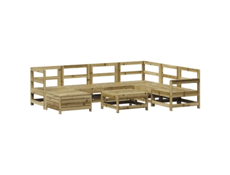 Conjunto 8 de sofás de jardín VIDAXL madera de pino impregnada