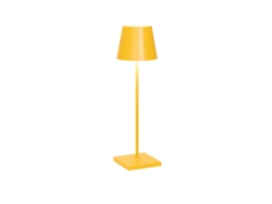 Lámpara de mesa LED Zafferano Poldina Pro Ocre recargable y regulable 2,2 W 2200 2700 3000 K