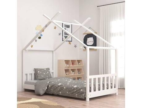 Estructura de cama infantil VIDAXL Blanco Madera (70x140 cm)