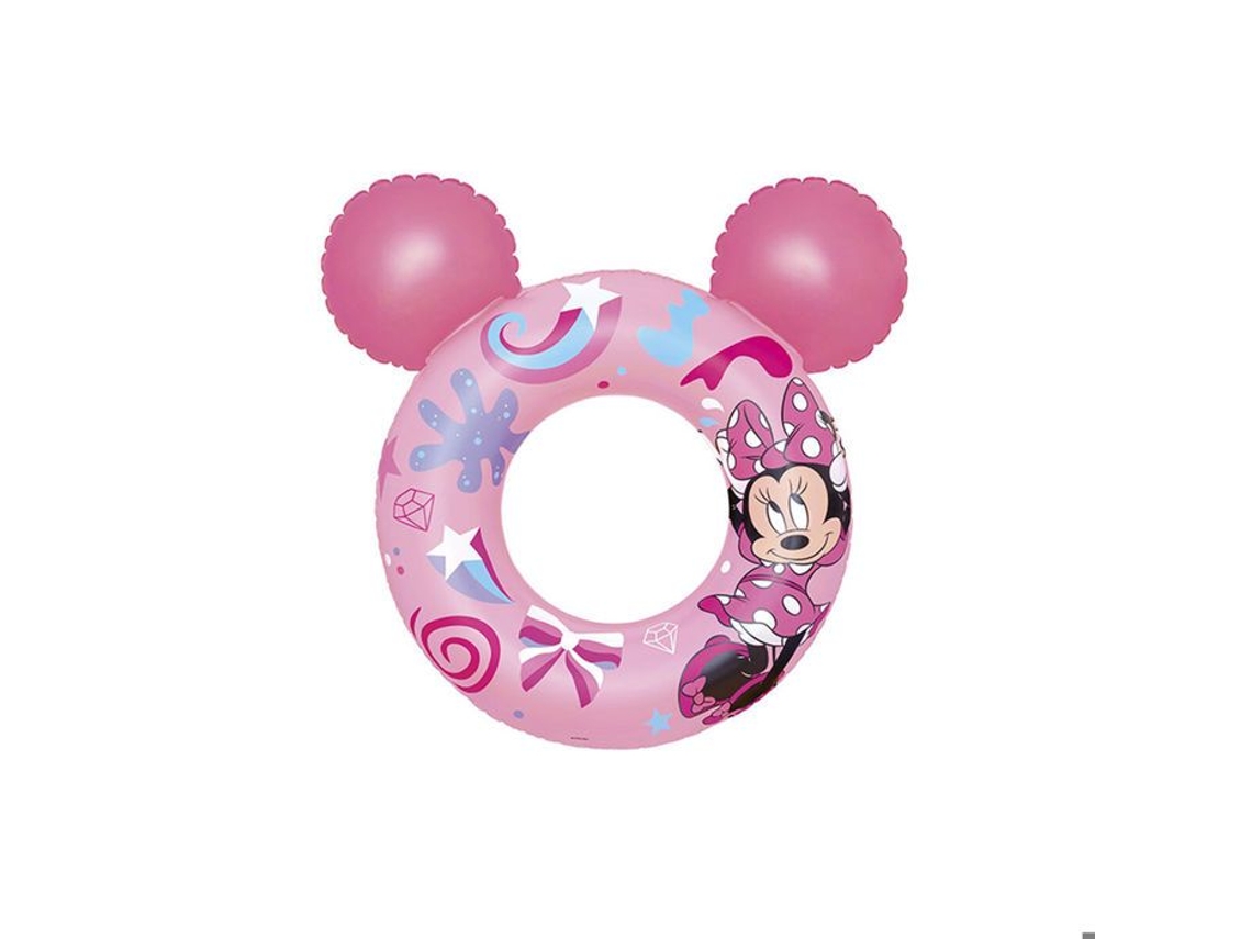 Flotador Disney Minnie Mouse con orejas 74 x 76 cm, de 3 a 6 años, para piscina y playa, 09111 Bestway