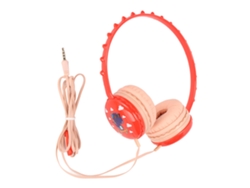 Auriculares Infantiles Con Cable, Diseño De Dinosaurio Adorable Y Ajustables, Con Micrófono De 3,5 Mm Para Pc Y Tabletas - Rojo