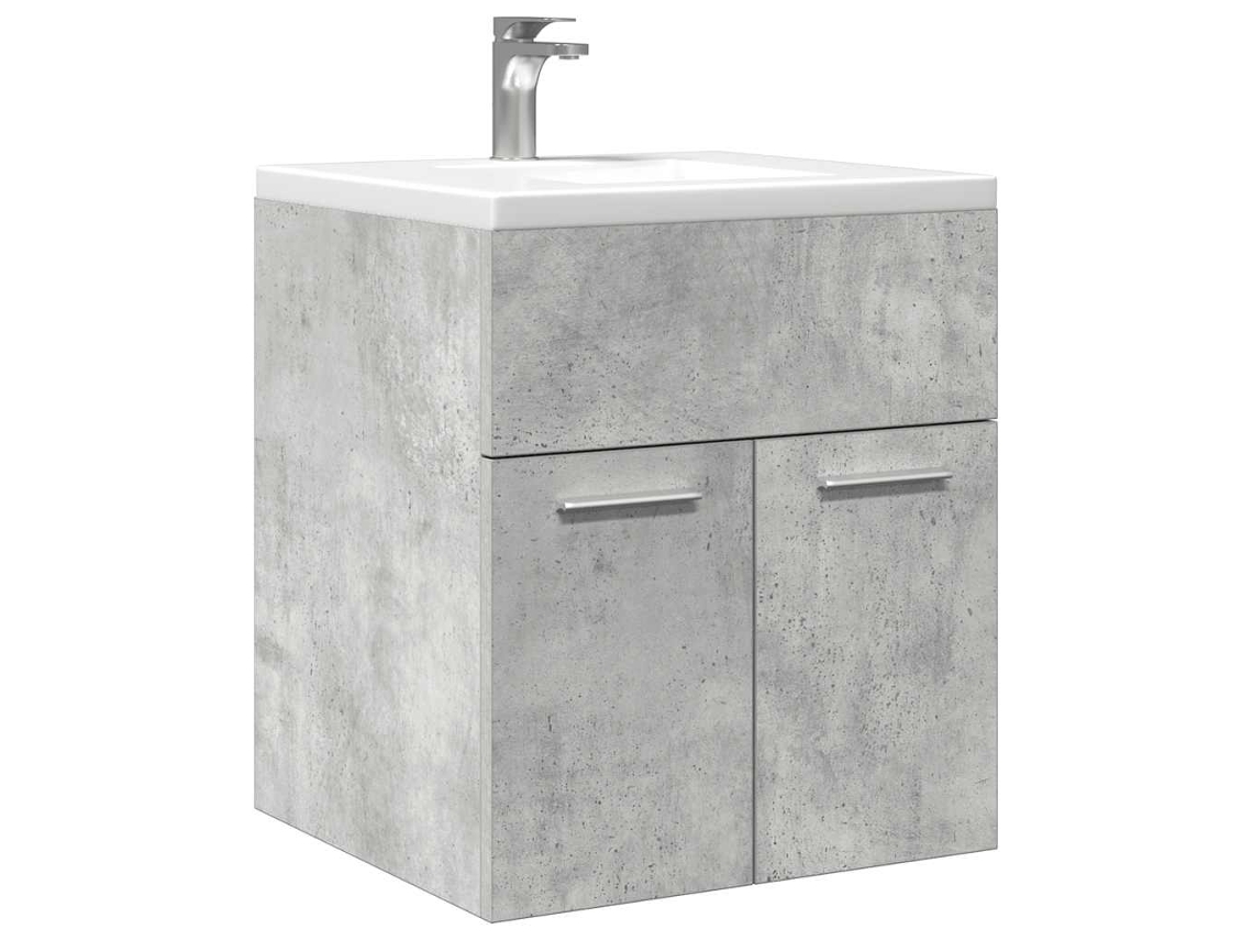 Mueble Lavabo 41x38,5x46 Cm Deriv. Cemento gris madera Wsd27588 Hermosa casa