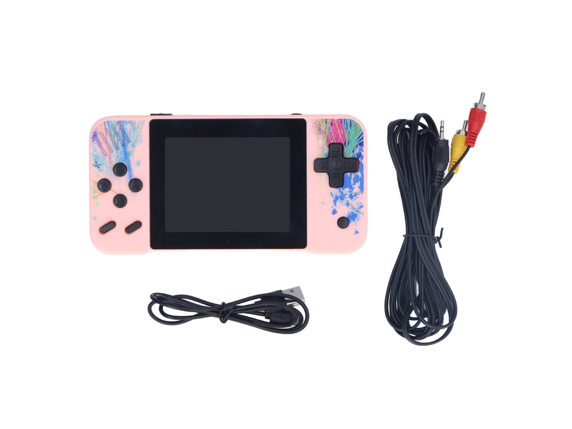 Consola De Juegos Portátil Clásica De 3,2 Pulgadas Con Conexión A Tv, Color Rosa.