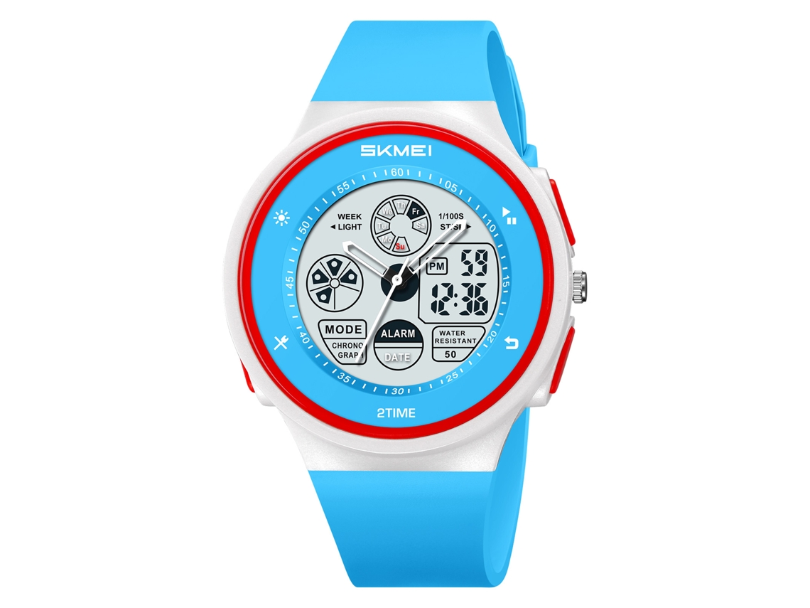 Reloj Digital Unisex Skmei 2346 Con Luz El, Cronógrafo, Alarma Y Resistencia Al Agua Hasta 50 M.