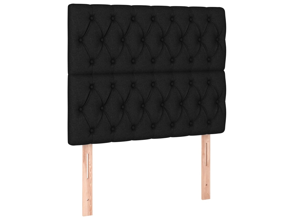 Maison Exclusive - Cabecero De Cama De Tela Negro 100x7x118/128 Cm