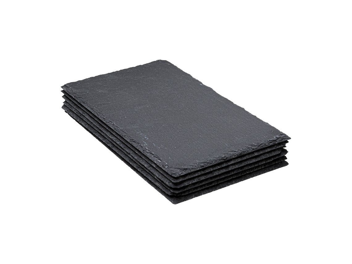 Juego De 6 Platos De Pizarra De 18 X 30 Cm SG SECRET DE GOURMET