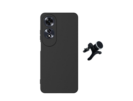 Funda Carro Compativel para Oppo Oppo A60 PHONECARE Silicona Líquida Resistente Negro