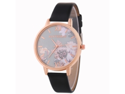 Set De Regalo De Reloj De Pulsera Elite Para Mujer, Estilo Casual Y Formal, Color Negro.