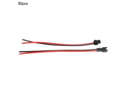 50 Pares De Cables Con Conectores Jst Sm 2p Macho-hembra Para Tiras De Led Con Aislamiento De Pvc Y Contactos De Cobre.