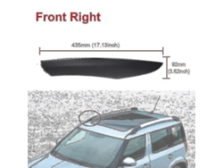 Para Skoda Yeti Suv, Tapa Protectora De Extremo De Riel De Techo Delantero Y Trasero, Color Negro.