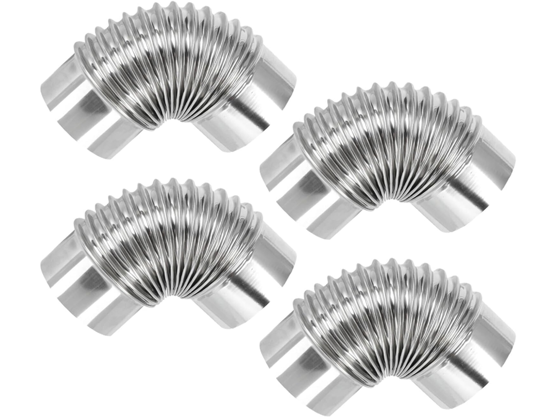 Kit universal de chimenea de 4 piezas con manguera espiral y accesorios de chimenea de acero inoxidable. SFUSHOS